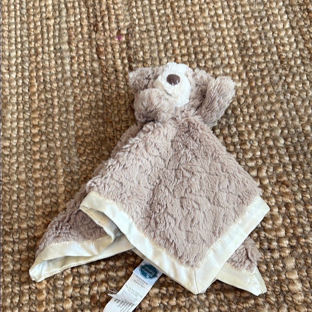 Tan and Cream Stuffed Animal Blanket Toy